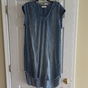 Cloth & Stone High Low Denim Dress